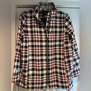 Rafaela Plaid Chunky Zipper Closure Blazer